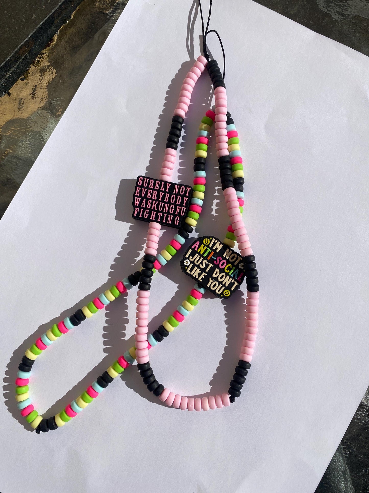 Funny Rude Personalised Phone Charm Slogan Customised You Decide Phone Strap Accessories